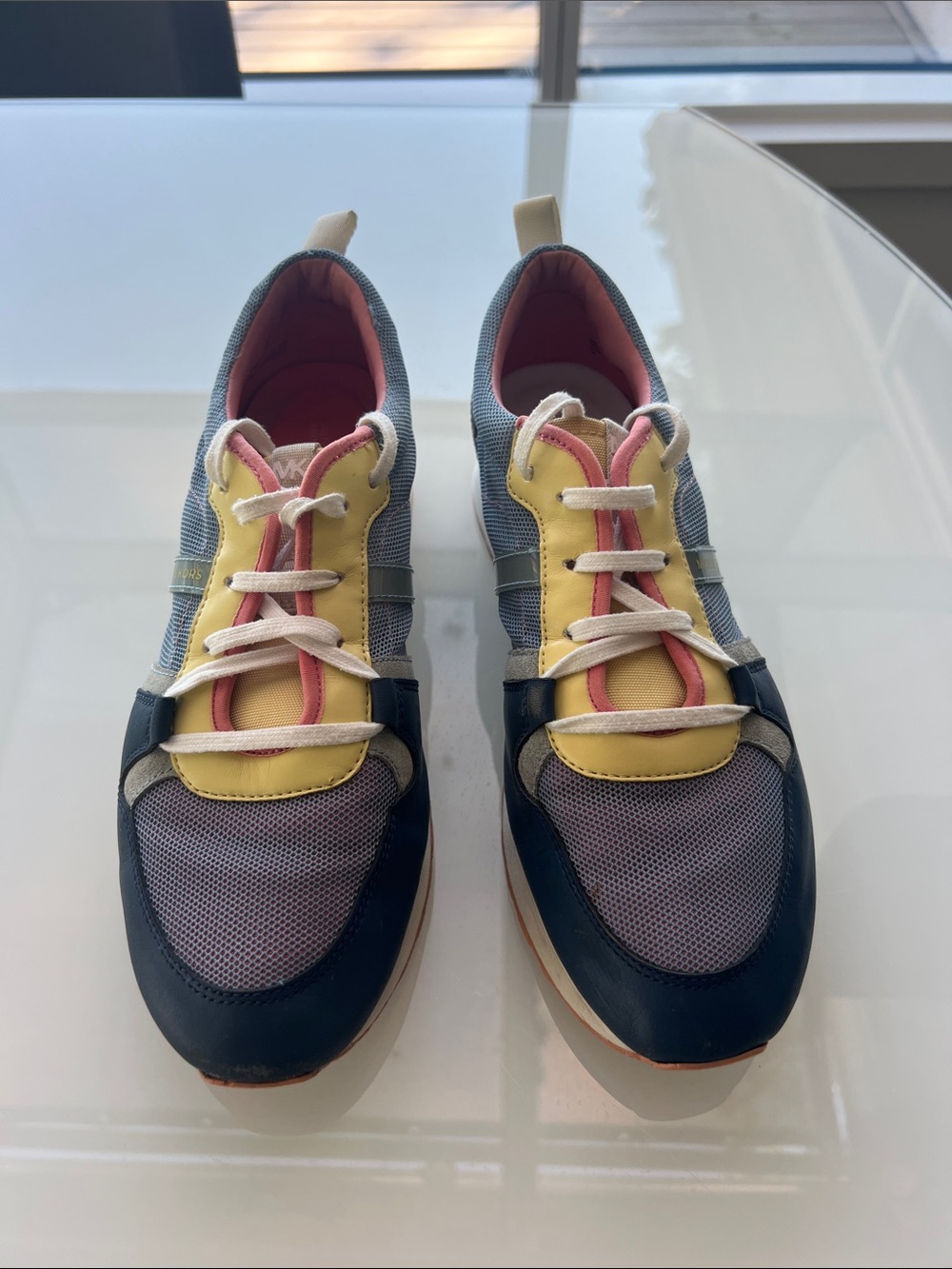 Michael Kors Navy, Yellow & Pink Colorblock Women's Sneakers